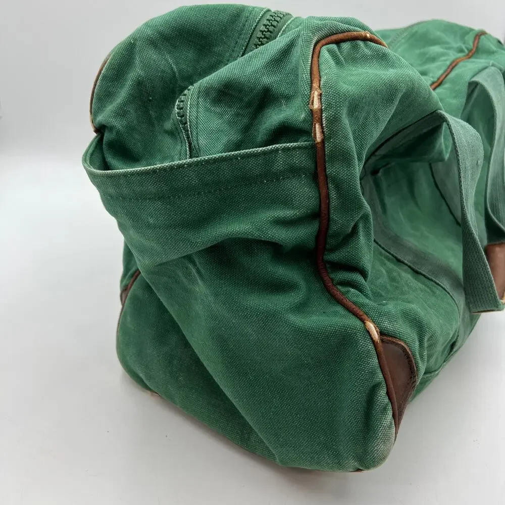 Vintage J.Crew Green Canvas Duffle Bag